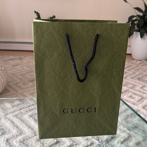 Gucci Olive Green Gift Bag